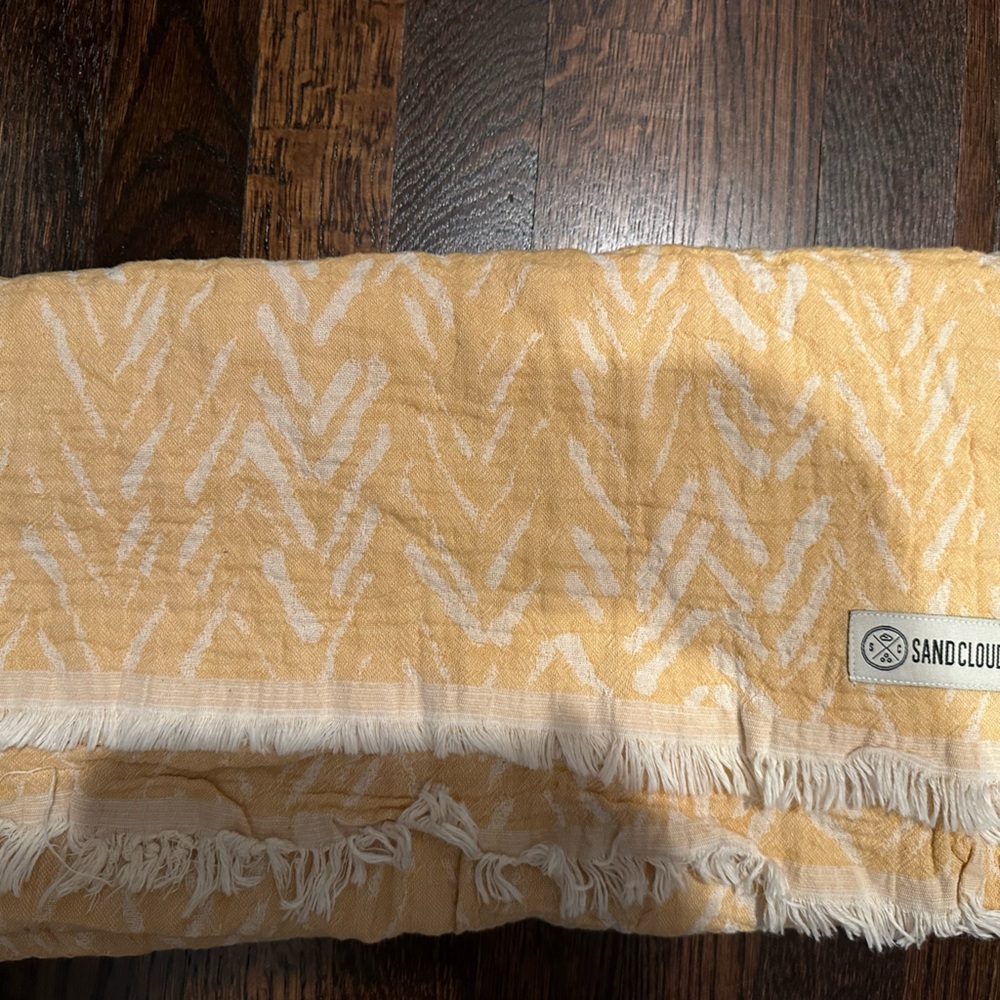Sand Cloud Outer Banks Yellow Turkish Cotton Towel - NEW SOLD OFFLINE